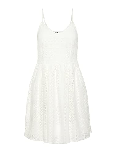 VERO MODA Damska sukienka VMHONEY Lace Pleated Singlet Dress WVN, Snow White, XS, Snow White, XS
