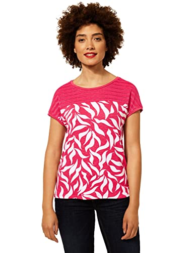 Street One AW Intense Coral, damska koszulka z koronką, rozmiar 40 (DE)