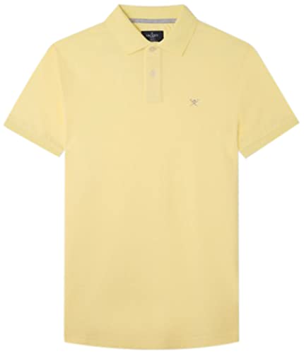 Hackett London Męska koszulka polo z logo slim fit, Niebieski oxford, M