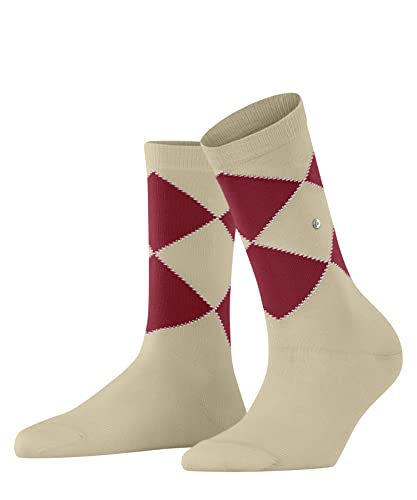 Burlington Kobiety Skarpety Darlington W SO Bawełna z wzorem 1 Para, Beżowy (Cream 4012), 36-41