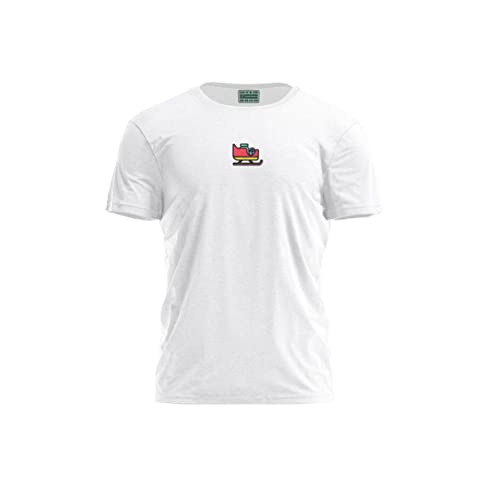Bona Basics, Męski T-shirt z cyfrowym nadrukiem,% 100 bawełna, biały, na co dzień, męskie topy, rozmiar: S, biały, S