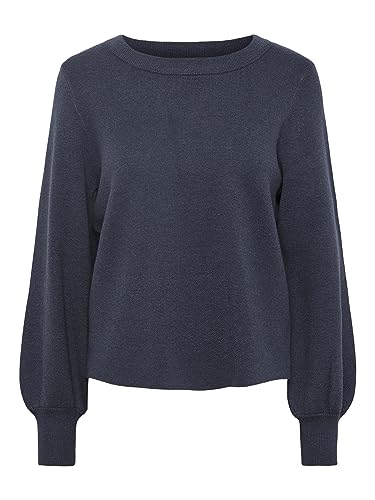 PIECES Damski sweter PCJENNA LS O-Neck Knit NOOS BC, Ombre Blue, L