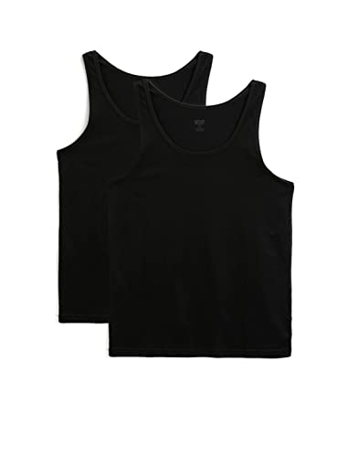 Koton Męski, bawełniany tank top, 2-pak, Czarno-czarny (Sss), XL