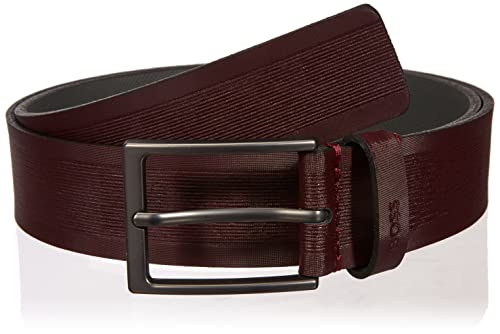 BOSS Pasek męski, Dark Red607, 120