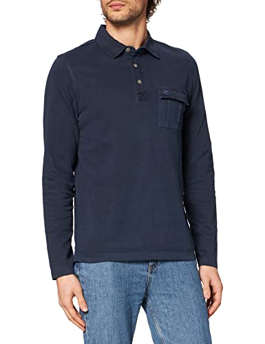 Camel Active H-Polo 4093313P20 Męska Koszulka Polo z Rękawami, Niebieski Navy Core 19, M