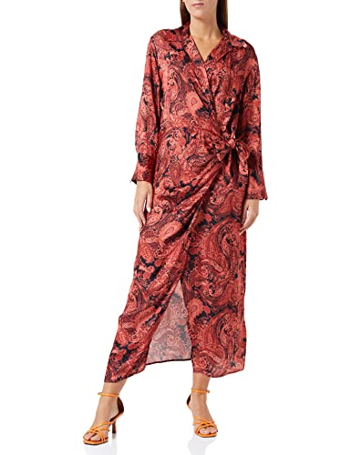 Replay Damska sukienka W9789, 010 RED/czarna, L