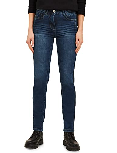 Cecil jeansy damskie slim, Mid Blue Wash, 32W / 32L