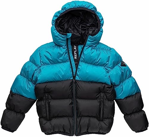 Replay Chłopięca kurtka pikowana, 181 Water Green, 10 Lat