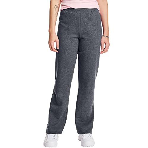 Hanes Petite EcoSmart damskie spodnie do biegania z otwartymi nogawkami, szare, rozmiar XXL