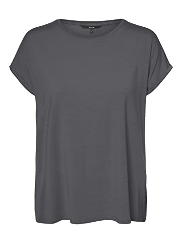 VERO MODA Vmava Plain Ss Top Gajrs Noos T-Shirt damski, asfaltowy, XL