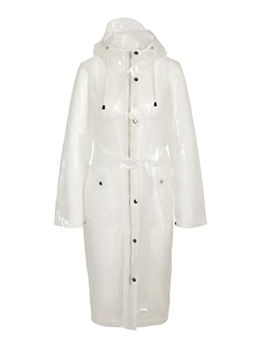 Bestseller A/S Damski płaszcz przeciwdeszczowy NMSKY L/S TRANSP NOOS, Sugar Swizzle, L, Sugar Swizzle, L