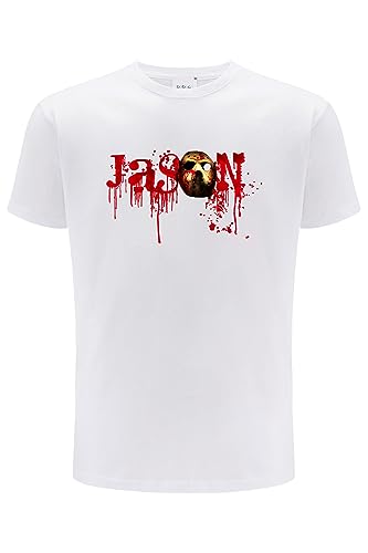 ERT GROUP oryginalny i oficjalnie licencjonowany horror biały T-shirt męski wzór piątek 13th 001, jednostronny druk 3XL, Piątek The 13th 001 Biały, 3XL