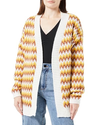aleva Damski kardigan 15525006-AL04, musztardowy wielokolorowy, XL/XXL, musztardowy wielokolorowy, XL-XXL