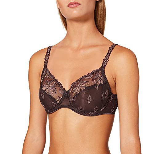 Chantelle CHAMPS ELYSEES, bardzo kryjący biustonosz z fiszbinami, bielizna damska, Ebene, 75G