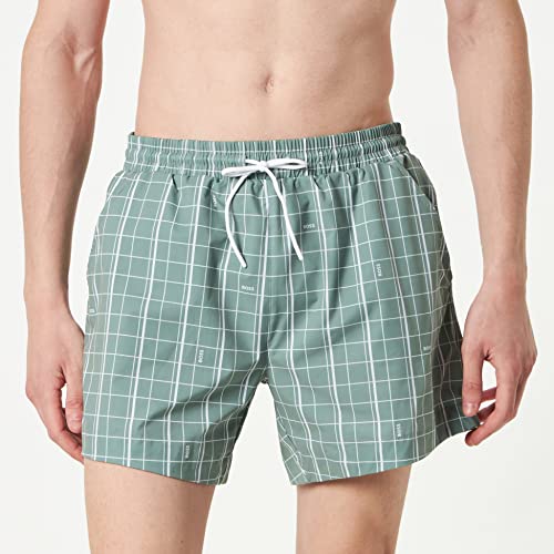 BOSS Men's Match Swim_Short, Open Green343, L, Open Green343, L