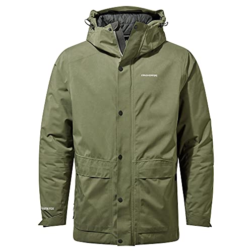 Craghoppers Męska kurtka przeciwdeszczowa Talo Gore Tex, Parka Green, M