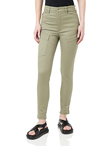 G-STAR RAW Damskie spodnie Kafey Cargo Ultra High Skinny, zielony (Shamrock C105-2199), 27W / 34L