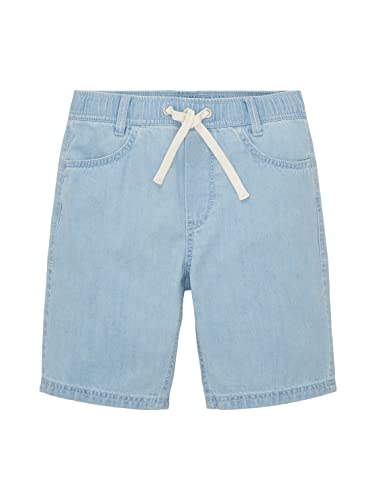 TOM TAILOR Chłopięce dziecięce szorty jeansowe, 10112 - Clean Light Stone Blue Denim, 134