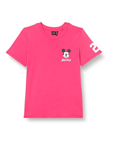 ONLY Women's ONLMICKEY S/S Sport TOP Box JRS T-Shirt, Pink Flambé/Print:Awesome, XS