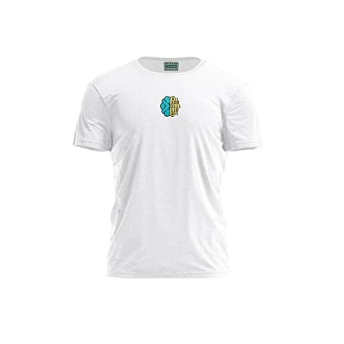 Bona Basics, Męski T-shirt z cyfrowym nadrukiem,% 100 bawełna, biały, na co dzień, męskie topy, rozmiar: M, biały, M