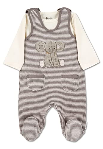 Sterntaler Strampler-Set Nicki Elefant Eddy piżama dla dzieci i niemowląt, Grau, Normal Unisex-Baby, Grau, Normal