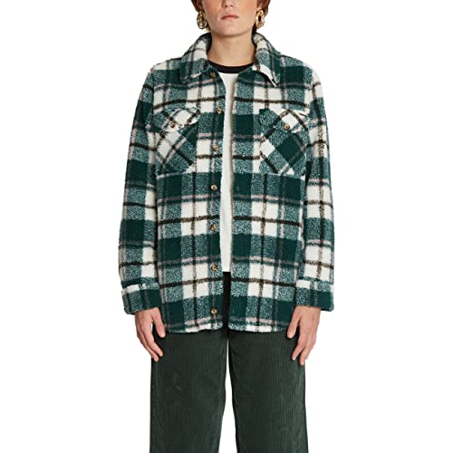 Volcom Damska kurtka Silent Sherpa, zielona (Dark Pine), L, Zielony (Dark Pine), L