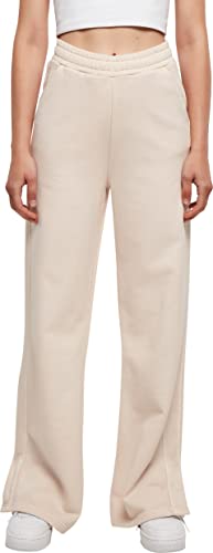 Urban Classics Damskie spodnie Heavy Terry Garment Dye Slit, Różowy, S