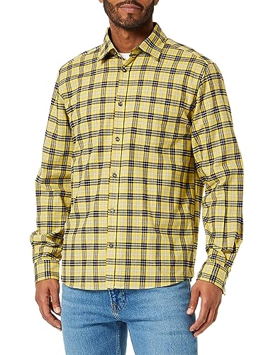 s.Oliver męska koszula z długim rękawem, Regular Fit Yellow L, żółty, L