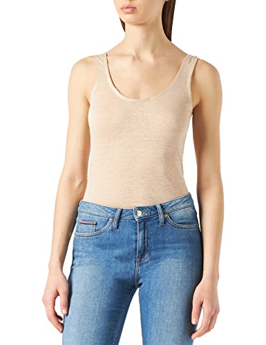 Naf Naf T-shirt damski, beżowy safari, S