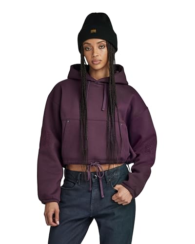 G-STAR RAW Damska bluza z kapturem rozmiar Cropped HDD Loose Sw Wmn, Fioletowy (Lt Maze D23888-d425-8880), XL