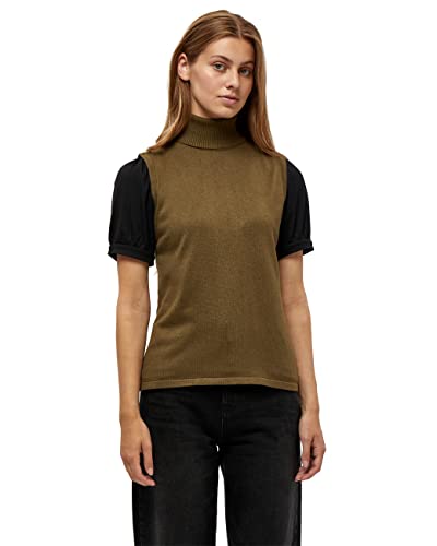 Minus33 Raka Knit Turtleneck Blouse bluza damska, Dark Olive Melange, XS