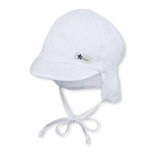 Sterntaler Schirmmütze Mit Nackenschutz Czapka Baby Boy, Biały (Weiss 500), Large (Taille fabricant: 39)