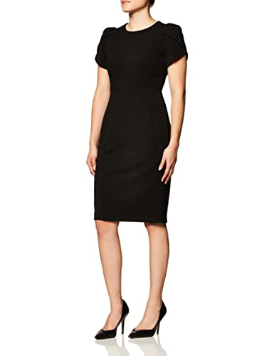 Calvin Klein Damska sukienka z tulipanem z obszyciem, czarny 3, 32 PL