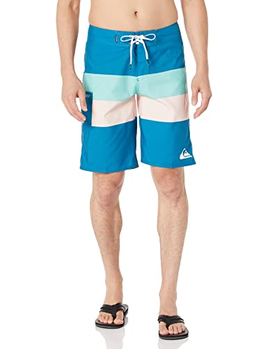 Quiksilver Męskie spodenki kąpielowe na co dzień, krótkie kąpielówki, kostium kąpielowy, port morski Amazon 21 paski, 30A, Port morski Amazon 21 Stripe, 176