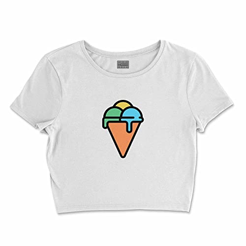 Bona Basics, Koszulka damska z nadrukiem cyfrowym,%100 bawełna, biała, casualowa, topy damskie, rozmiar: S, biały, S Krótki