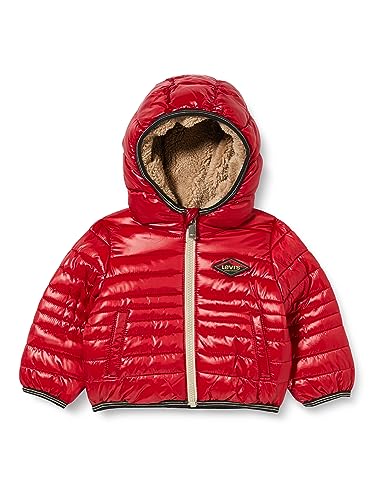 Levi's Chłopięce Lvb Sherpa Podszewka Mdwt Puffer J 6ef434 średnia waga odzież wierzchnia, Rytmiczny czerwony, 3 lat
