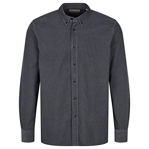 BY GARMENT MAKERS Sustainable; obviously! Unisex GM131303 3176 L Shirt, Gray Pinstripe, L, Szary pasek do przypinania, L