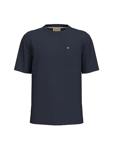 Scotch & Soda Męski T-Shirt Regular Fit Chest Pocket Jersey, bawełna organiczna, Night 0002, XXL