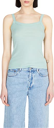 Sisley Womens Tank-TOP 3FPZLH00C T-Shirt, Aqua 18E, L, Aqua 18e, L