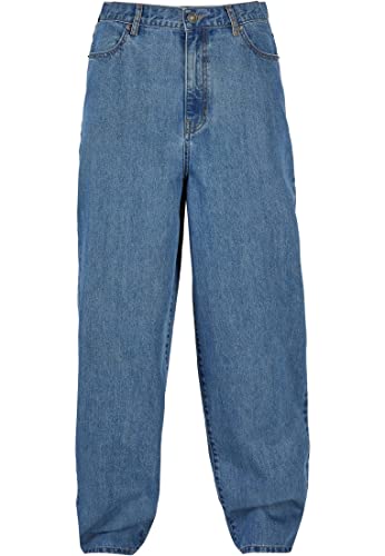 Urban Classics Męskie dżinsy z głębokim krokiem 90's Baggy Pants szeroki krój, ze szlufką na pasek, rozmiar od 30 do 38, Light Blue Washed, 40