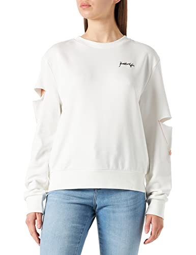 KENDALL & KYLIE Damska bluza z kapturem, Off White, S