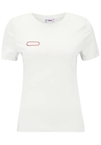 FILA Damska koszulka z tabliczką, jasna biel, L, Bright White, L