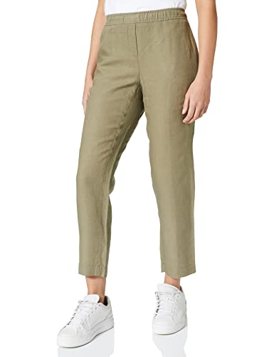 BRAX Damskie spodnie w stylu Maron lniane spodnie, khaki, 26W / 30L