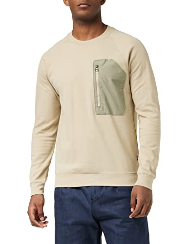 G-STAR RAW Męski T-shirt Tweeter Raglan Pkt Ls, beżowy/khaki (Westpoint Khaki C930-c531), S