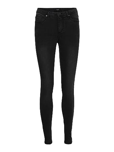 VERO MODA VMTANYA MR SK dżinsy damskie Slim Fit VI237 GA NOOS, Dark Grey Denim, (XS) W / 30L