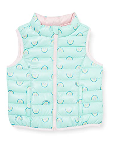 United Colors of Benetton Kurtka dla dziewczynek i dziewczynek, Allover Turkusowy Z Wzorami Wielobarwny 68u, 62