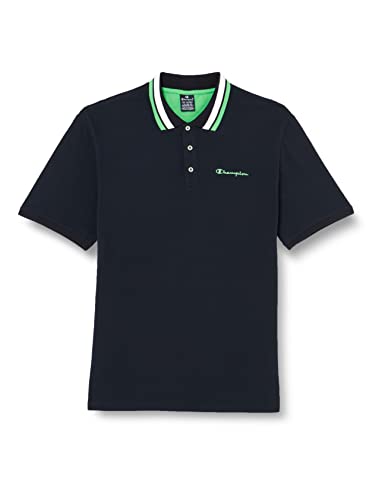 Champion Męska koszulka polo Legacy Special Light Cotton Pique Neon Spray, granatowa, S