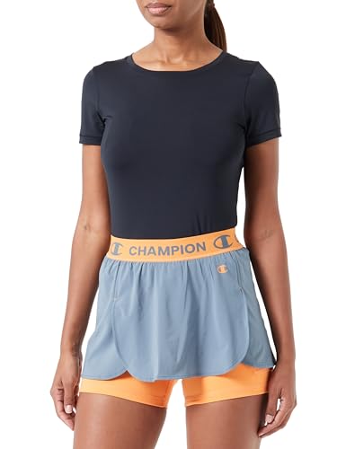 Champion Athletic C-Sport W-Stretch Polywoven Tenis Skirt Spódnica-Spodnie Damskie, Cyna-Szary/Jasny Pomarańczowy, XS