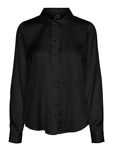 VERO MODA Vmnoa Ls Shirt Ga Noos Bluzka damska, czarny, L