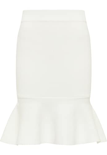 faina Damska spódnica z dzianiny, biały (wollweiss), XL-XXL